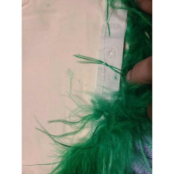 Ego Faux Feather Trim Shorts Women's Size 6 Denim High Waist Flat Front Pockets - Picture 3 of 5